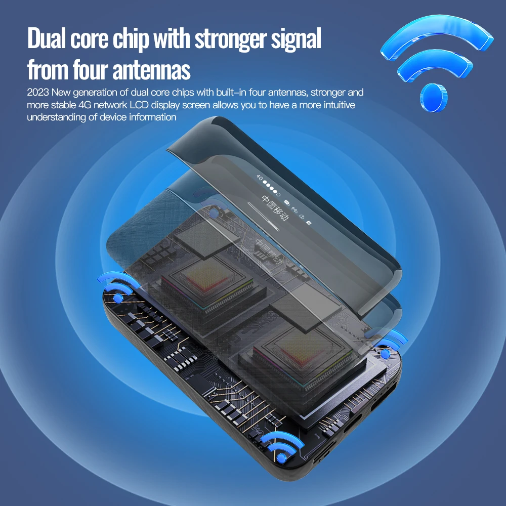 Kuwfi-mobile 4g Lte Router 150mbps Mini Roteador sem Fio Portátil Outdoor Wifi Hotspot com Slot para Cartão Sim 6000mah Power Bank - Imagem 5