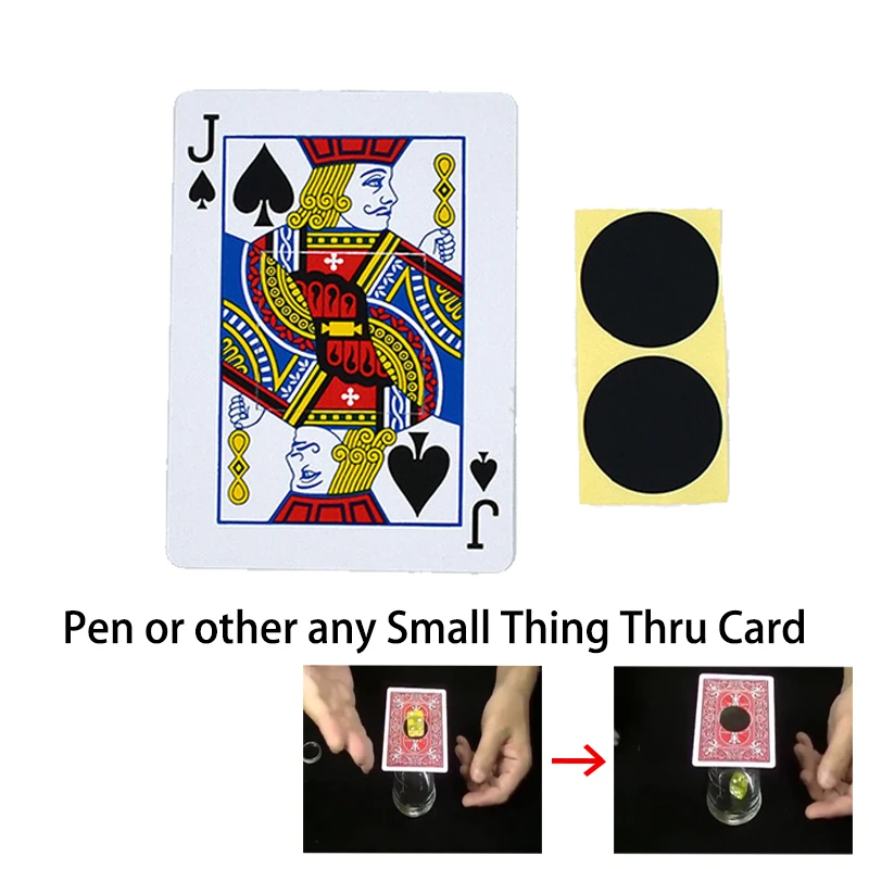 Pen or Other Small things Thru Card by J.C Magic Tricks Black Hole