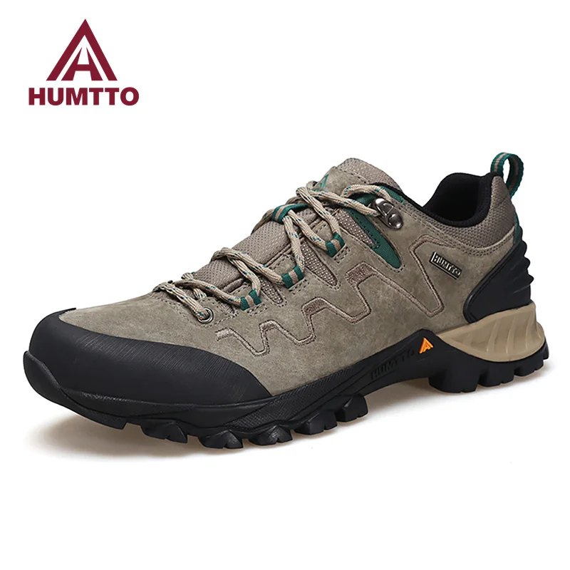 HUMTTO Climbing Sneakers Waterproof Hiking Shoes Mens Sports Leather Trekking Shoes for Men Luxury Designer Outdoor Male Boots