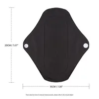 5 Pcs Black Smoothie Cotton Reusable Menstrual Pads Reusable Sanitary, Bamboo Cloth Pads For Heavy Flow Large Sanitary Pads Set 2