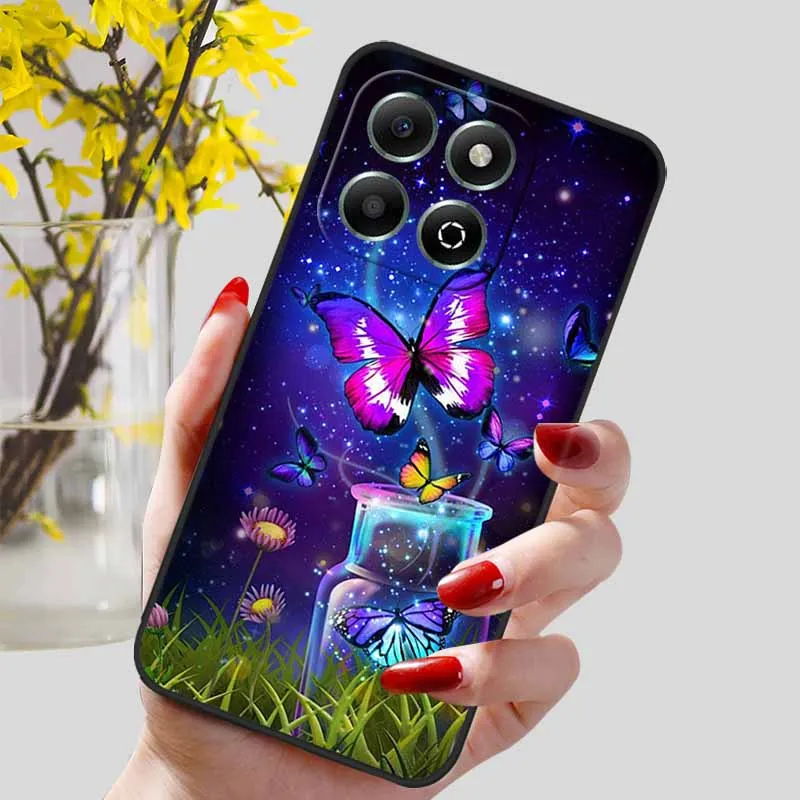 Dedux Cover per Honor 90 Lite, Custodia Trasparente Gradiente Protettivo TPU Case, Ultra Sottile Rinforzo a Quattro Angoli Cover (Rosa/Viola