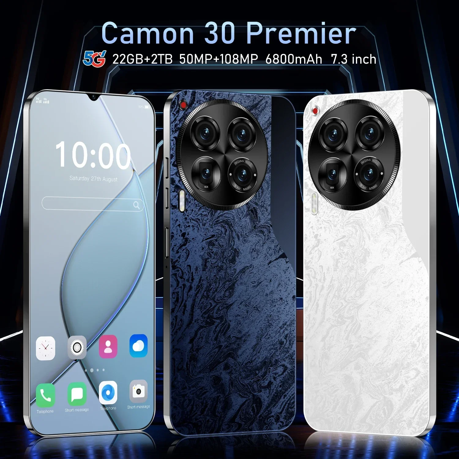 Смартфон Camon 30 Premier, телефон стандарта Qualcomm 888, 10 ядер 
