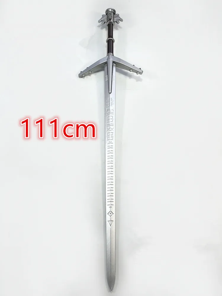 Wild Hunt Sword Aerondight Sword Weapon Cosplay White Wolf Prop Role Play Gift Safety 1:1 PU Wizard Eredin Alice Jewel Sword 6