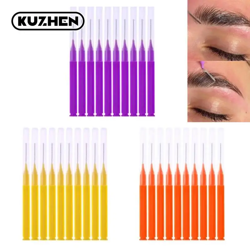 

10pcs Bendable Micro Brushes Disposable Microbrush Applicators Eyelash Extensions Eyelash Glue Cleaning Brush for Eyelash