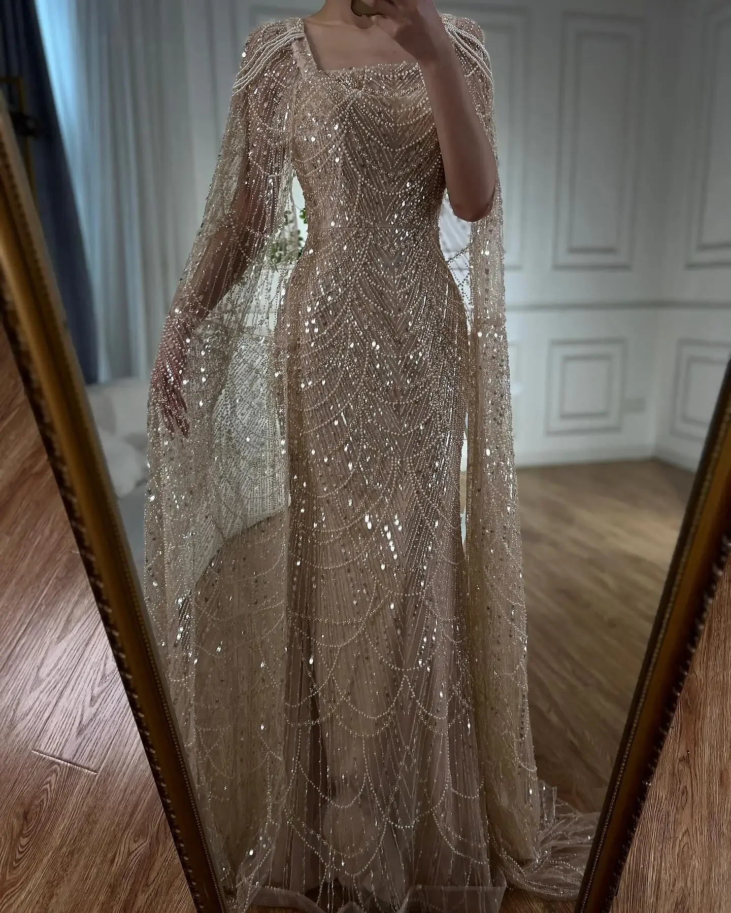 SERENE HILL 2025 فساتين سهرة عربية تركواز بأكمام ك...