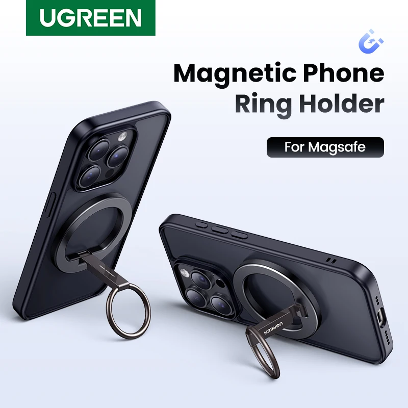 

Держатель для телефона UGREEN магнитный Алюминиевый, вращающийся на 360 °, для сильных Magsafe iPhone 15 14 13 Pro Xiaomi Samsung Huawei