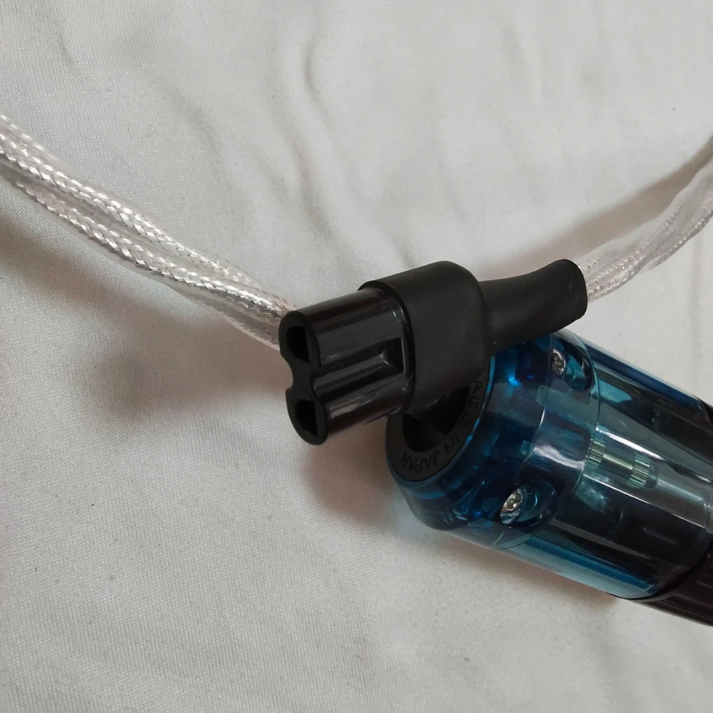 Hifi Audio 7 mm OCC versilbertes Stromkabel Audiophiles Netzkabel mit EU/US/AU/UK Netzstecker Abbildung 8 IEC-Anschluss – Detail 8