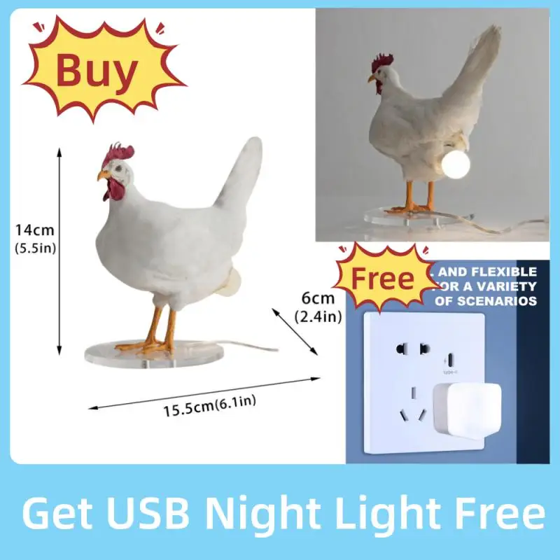 

Decorative Night Lights Simulated Animal Funny Easter Home Decor Party Carnival Chicken Lamp Chick Night Light Ornaments