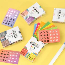 48pcs Creative Colorful Numbers and Letters Stickers DIY Scrapbooking Hand Account Journal Decorations Office Kawaii Stickers