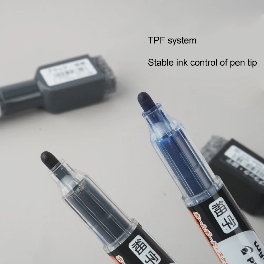 3pcs PILOT Whiteboard Markers with Eraser for Children's Drawing Board Magnetic 0.8/1.3mm Fine WBMK-M Japanese Stationery