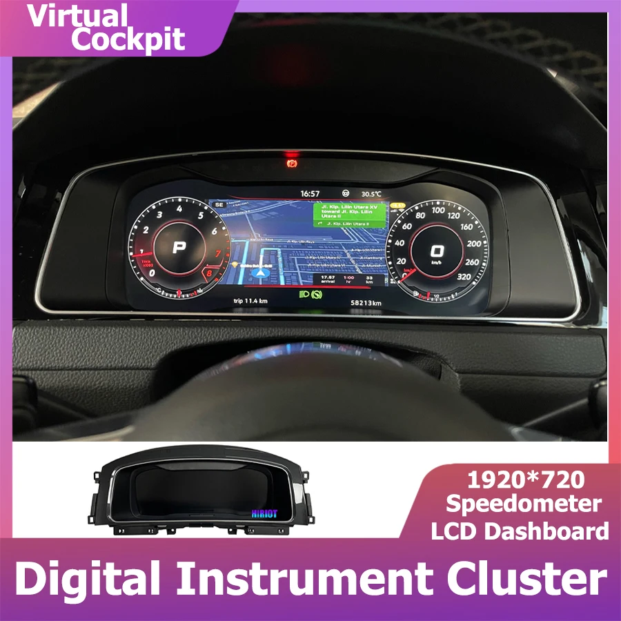 Digital Instrument Cluster Virtual Cockpit For Golf 6 7 7.5 MK7 MK6 VII