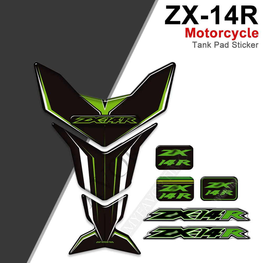 ZX14R Motorcycle Oil Fuel Tank Pad Protector Decals Stickers Decorative Kit Emblem For Kawasaki Ninja ZX-14R  ZX 14R