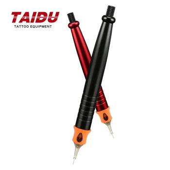 TAIDU Macchina per tatuaggi a mano in lega di alluminio per tatuaggio Ago integrato Lunghezza ago regolabile Mini attrezzatura per tatuaggi con penna per tatuaggio