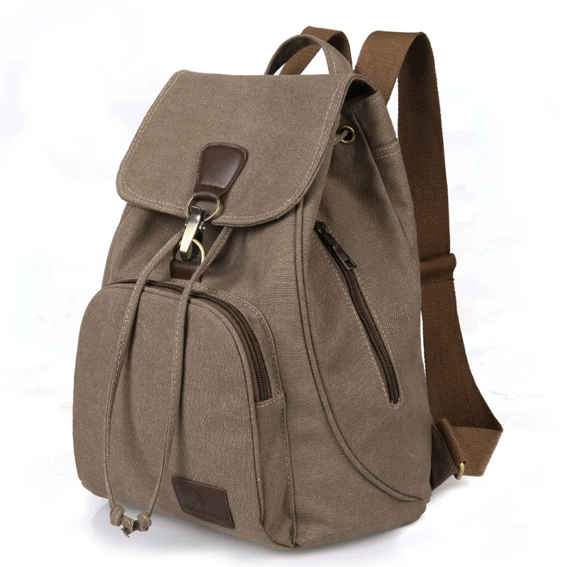 

New Retro Girls Outdoor Rucksack Schoolbag Canvas Daypack for Bags Women Fashion Brown Travel Backpacks College Handbags