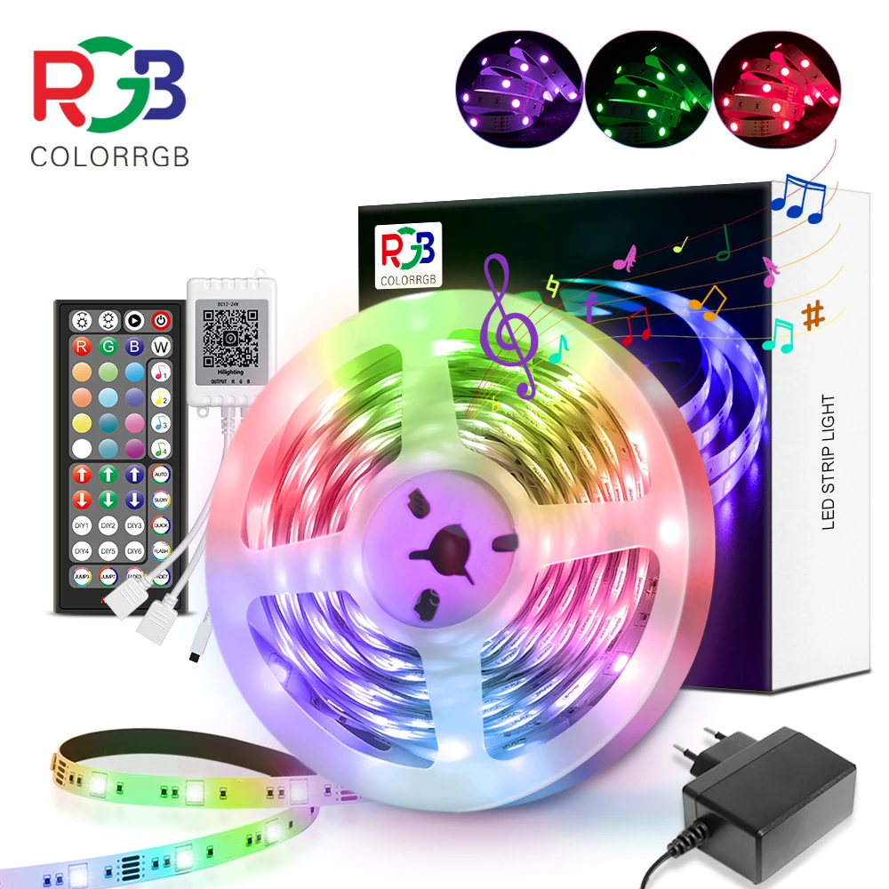Led Strip Lights 5-40M RGB Music Sync Color Changing,Bluetooth Led Lights with Smart App Control Remote,Led Light For Home Decor
