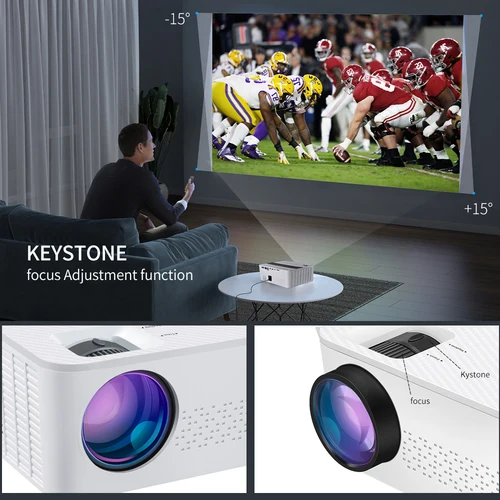 YERSIDA 풀 HD 네이티브 1080P 프로젝터, 5G 와이파이 블루투스 지원, 4K 영화 9500 루멘, 휴대폰 홈 시네마 비머용 4