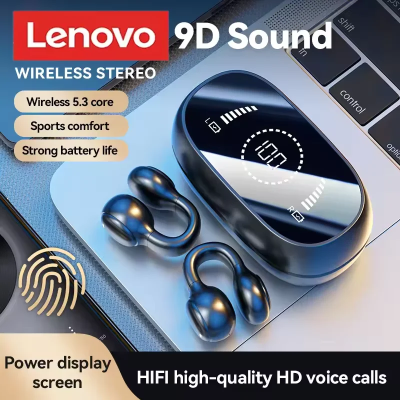 Lenovo High Quality Bone Conduction Wireless Earphones Bluetooth Noise Reduction Sports Earphones Suitable For Xiaomi Iphone