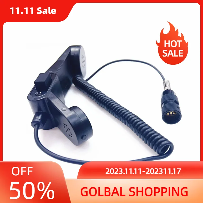 Adaptation for AN/PRC148 PRC152 Walkie-talkie 6pin Aviation Handle H250 Telephone Hand Microphone U329 Microphone