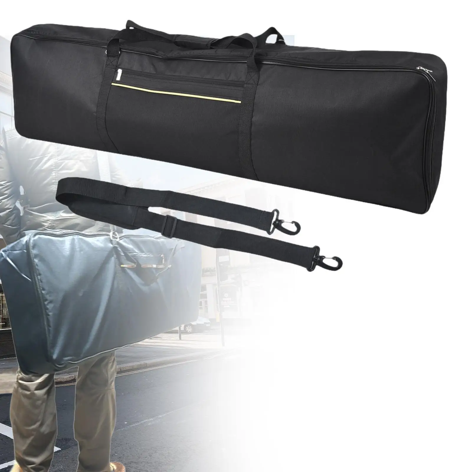 키보드 케이스 패딩 처리된 키보드 가방(스트랩 포켓 포함) 키보드 기그백 무대 공연 및 야외 여행용 휴대 케이스