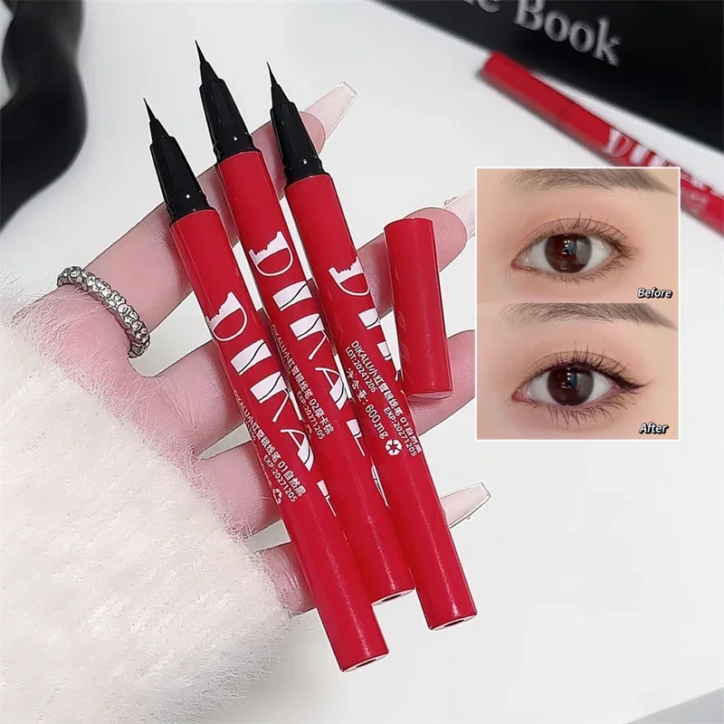 Ultra Thin Black Brown Lower Eyelash Eyeliner Pen Waterproof Long-Lasting Non Smudging Lying Silkworm Eye Liner Pencil Quick Dry 6