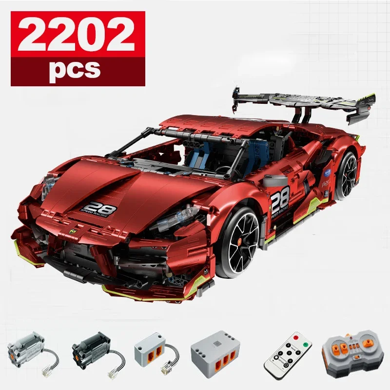 

technical Remote Control LED Drift Sports Car Building Blocks lamp RC Model MOC Technical Racing Bricks Toys for Children Gifts
