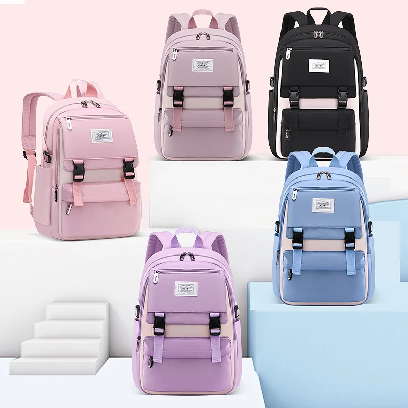 

Fashion Waterproof School Bags For Teenage Girls Big Schoolbag Children Backpack Book Bag Kids School 1-3-6 Grade Backpacks Teen