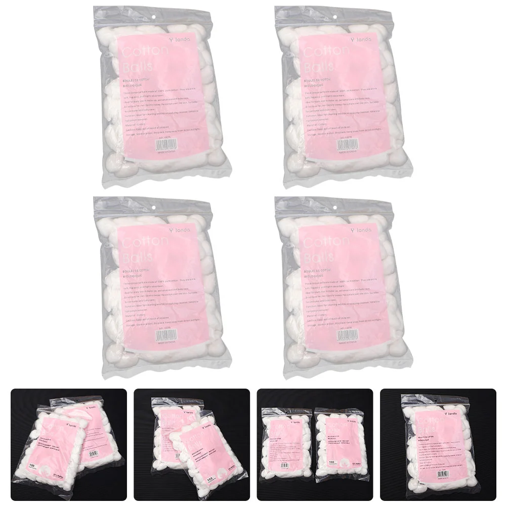 

400 Pcs Makeup Remover Absorbent Cotton Balls Disinfect Medical Supplies First Aid Wound Care Non Salon