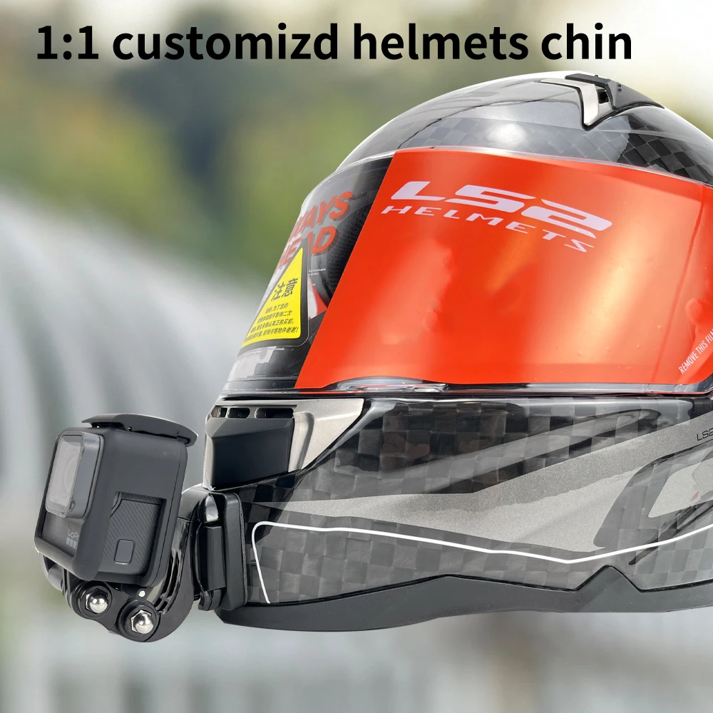 TUYU Premium Customized Motorcycle Helmet LS2 MX701 ff801358 luminium Chin Mount for GoPro Hero10 Insta360 X2 3 DJI Accessories 3