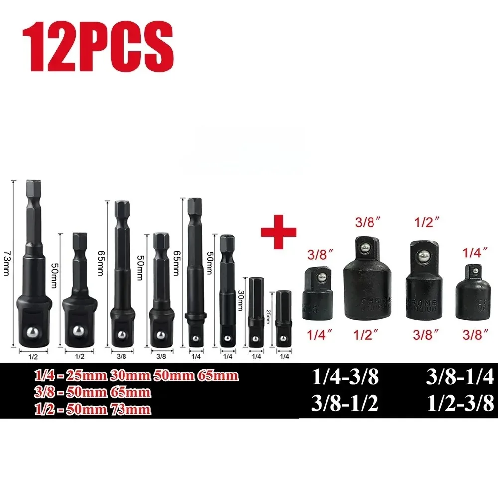 Steckschlüssel-Adapter-Set 1/2 auf 3/8, 3/8 auf 1/4, 3/4 auf 1/2 Schlagschrauber-Steckschlüsseladapter Reparaturwerkzeuge – Detail 7