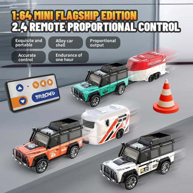 1/64 Mini RC Car 2.4G Remote Control Cars Drifting Alloy Truck Model with Light Off-Road Vehicle Kid Toys for Boys Children Gift 1