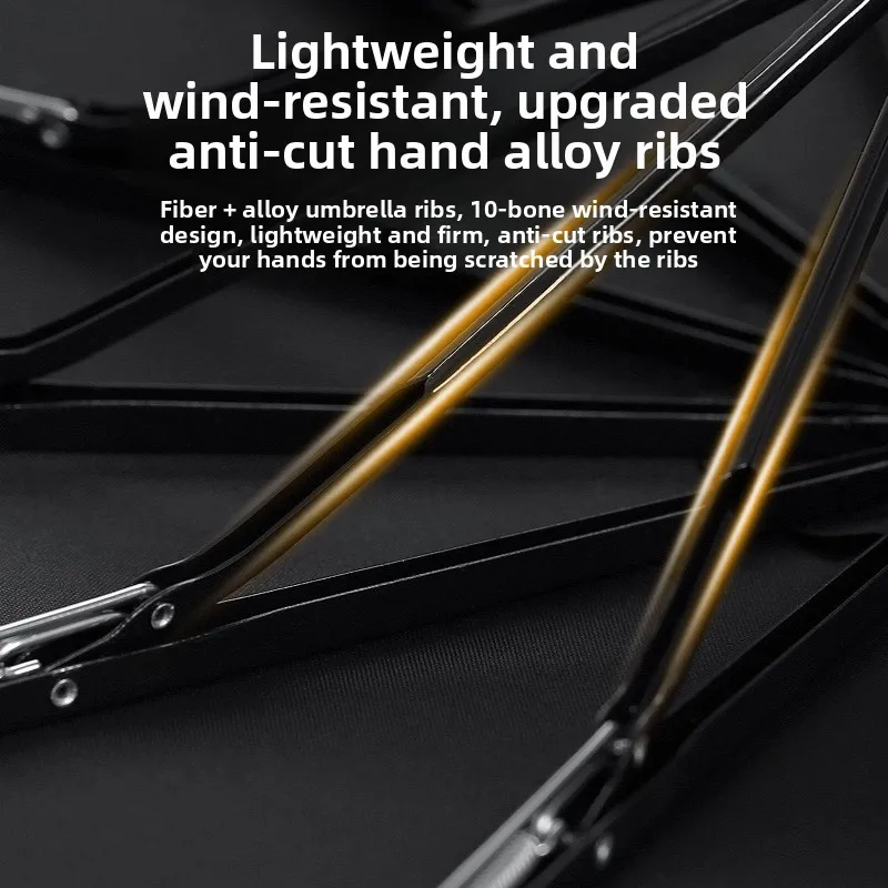 Portable 10 Bone Ribs Fully Auto Control Folding UV Protection Compact Travel Wind & Rain Resistance Large Size Rain Umbrellas