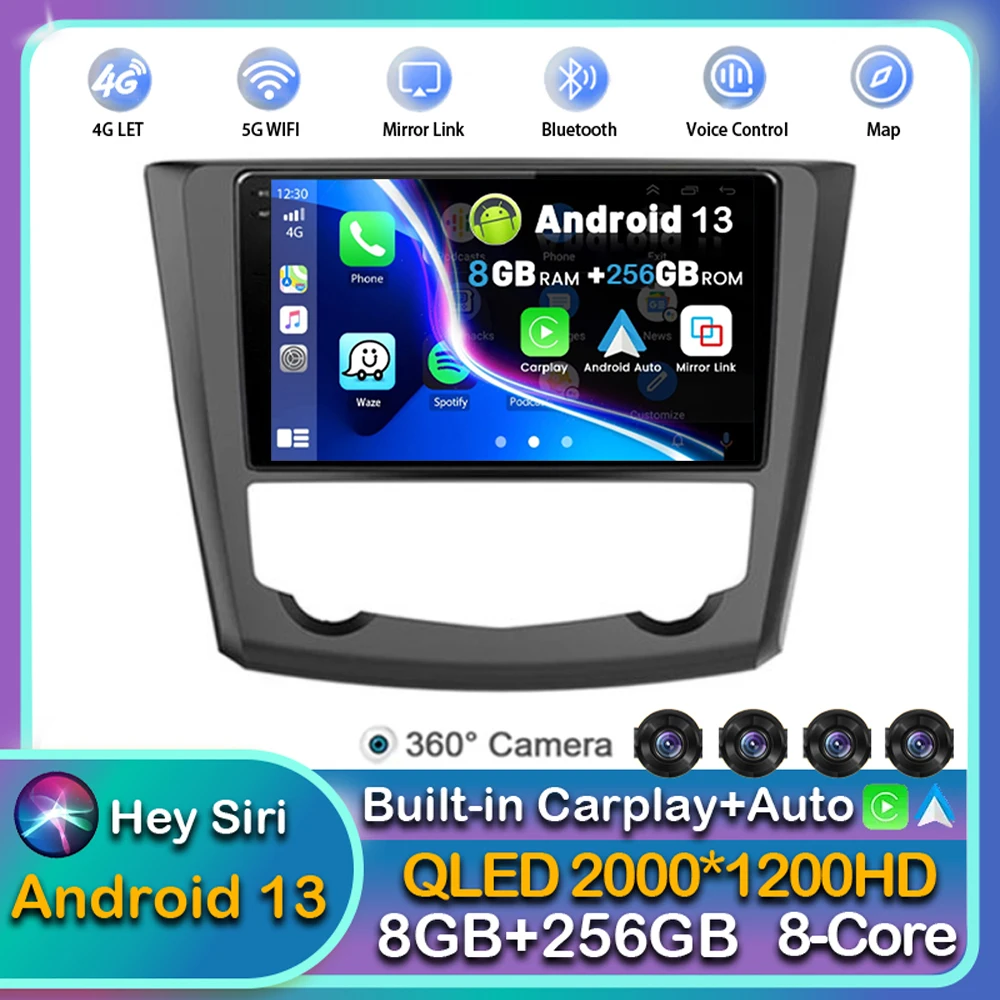 

Android13 Carplay Auto For Renault Kadjar 2015 2016 2017 2018 2019 Car Radio Multimedia Player Stereo WIFI+4G 2DIN DSP