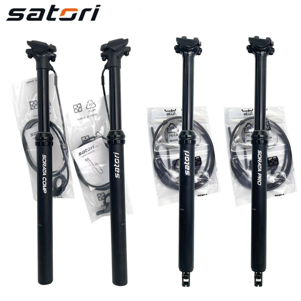 

SATORI Bicycle Seatpost 30.9mm 31.6mm Internal/External Wiring Remote Control Telescopic MTB Dropper Bike Suspension Seat Post