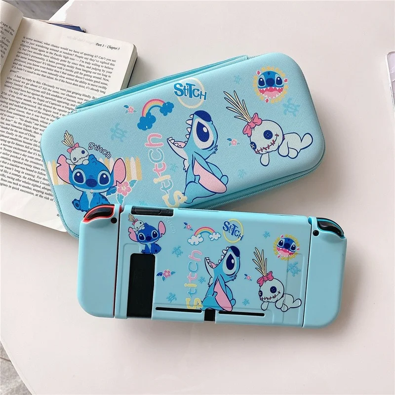 Funda protectora de dibujos animados de Disney Stitch para consola de juegos Nintendo Switch, carcasa protectora a prueba de golpes, accesorios| | - AliExpress
