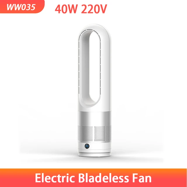 Electric Bladeless Fan Tower Fan Remote Control Timing Household Desktop Fan Mute Air Circulation Purification Safe Fan 220V 40W 1