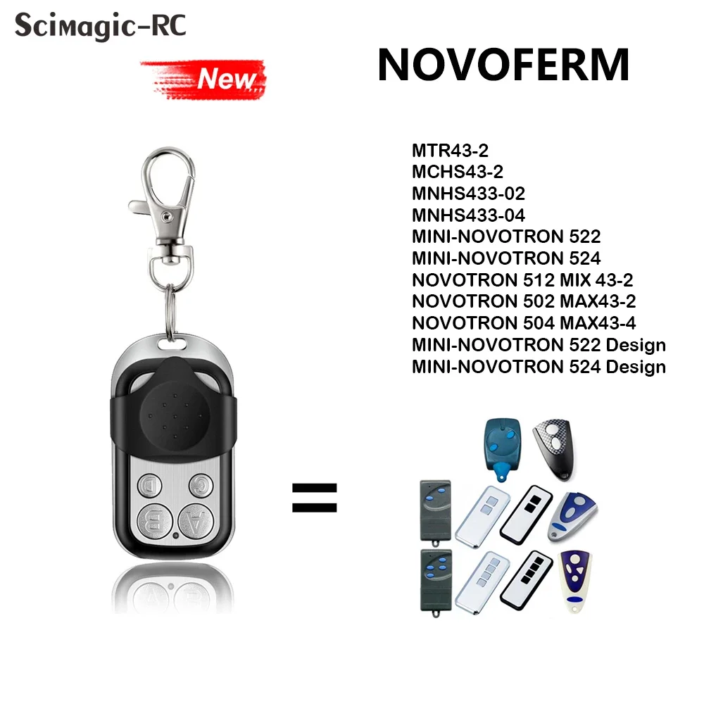 

10pieces NOVOTRON 512 MIX 43-2,502 MAX43-2 MTR43-2 MCHS43-2 Garage Gate Door Remote Control 433mhz Rolling Code Transmitter New