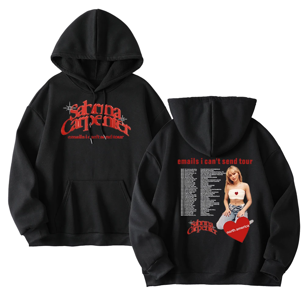 

Sabrina Carpenter Emails I Can't Send Tour Merch Hoodies Winter Hooded Sweet Streetwear Long Sleeve Sweatshirt