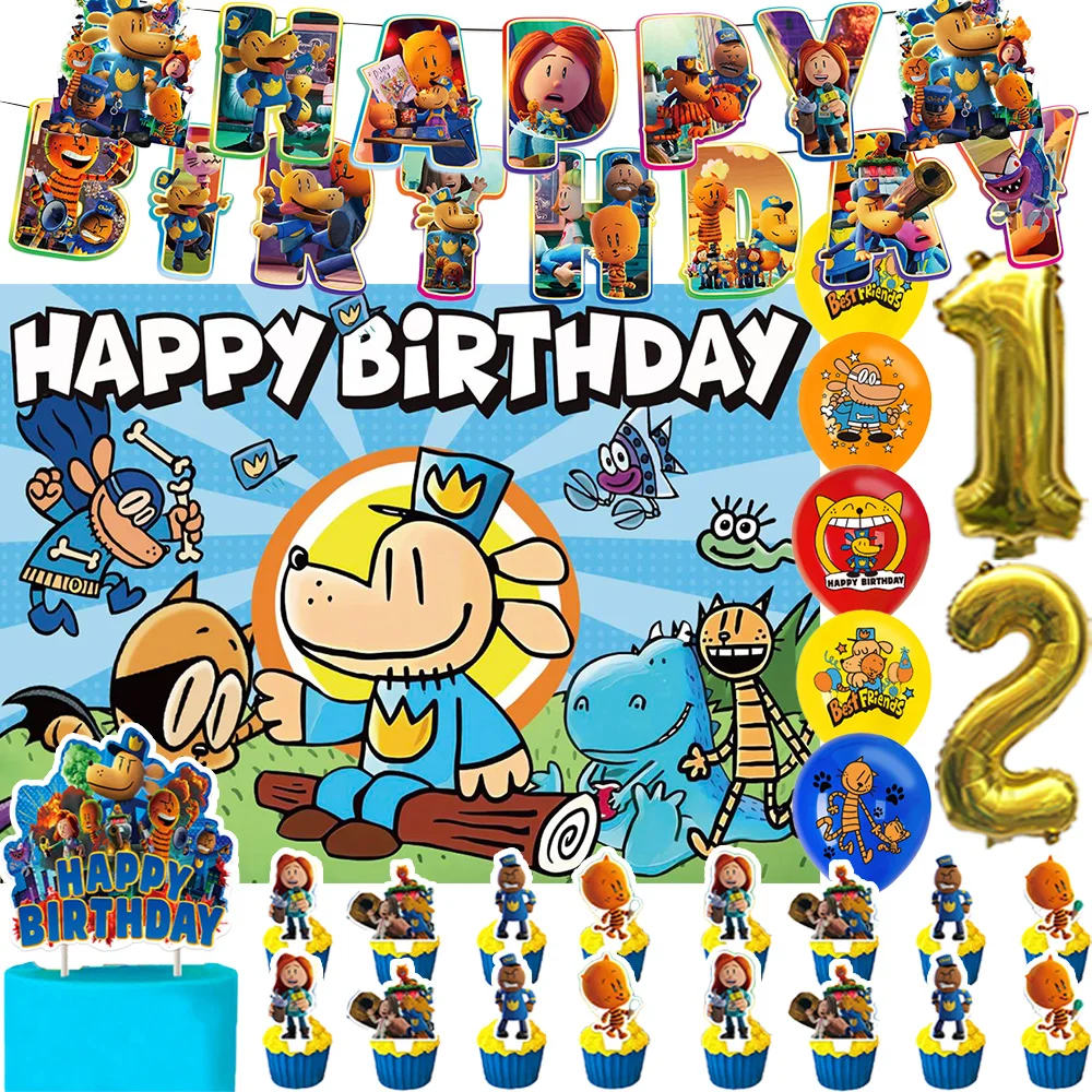 Blue&Dogs-MANS Thema Kindergeburtstag Partyzubehör Dekoration Beste Freundin Ballon Kuchen Topper Banner Hintergrund Babyparty Requisiten