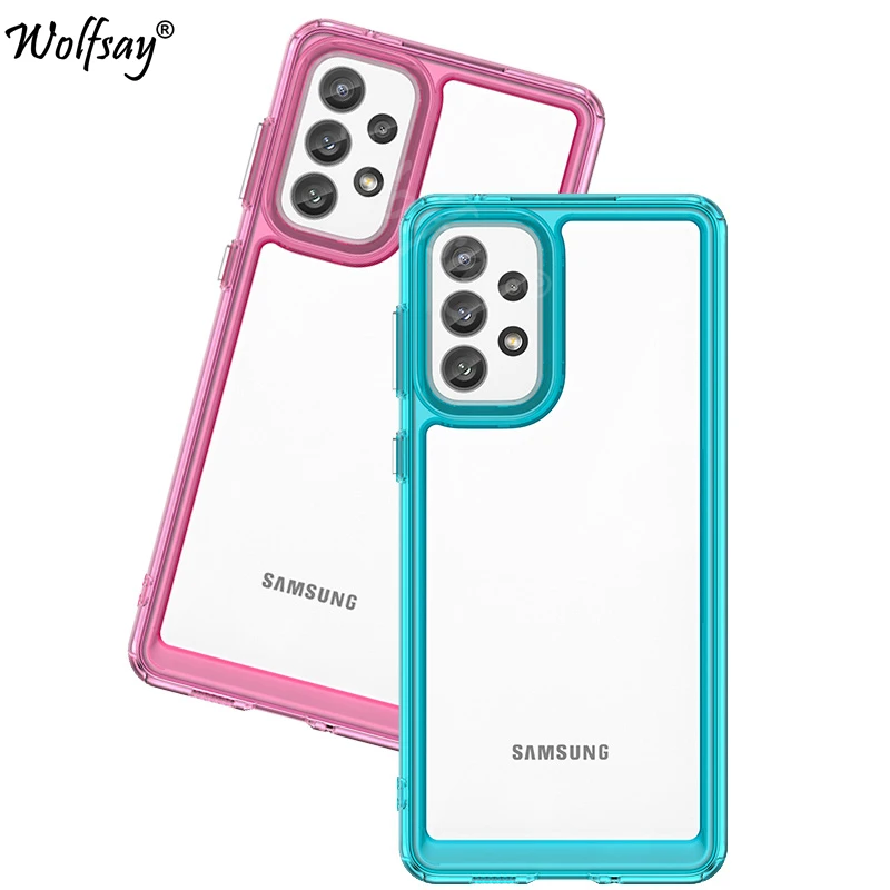Custodia Morbida Trasparente Per Samsung Galaxy A73 5G Custodia Custodia In Silicone Color Cover Samsung A73 5G Per Samsung A73 A53 A33 A13 A23 M13