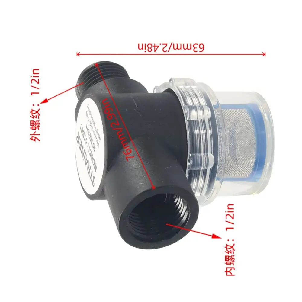 Water Pump Inline Strainer Filter (1/2" NPSM Inlet/Outlet RV Replacement Part For  Shurflo And WFCO Pumps  - Single Pack