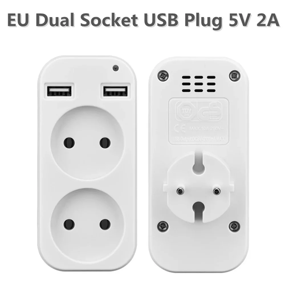 Multi Functional Socket Wall USB Plug Type C Adapter Double USB Socket For Phone Charge Double Port Extension Electrical Outlet