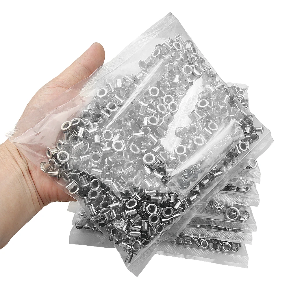 3mm-10mm Eyelet Dies 200-1000Sets Eyelets Grommet Round Rings Punching Tarpaulin Paper Leather