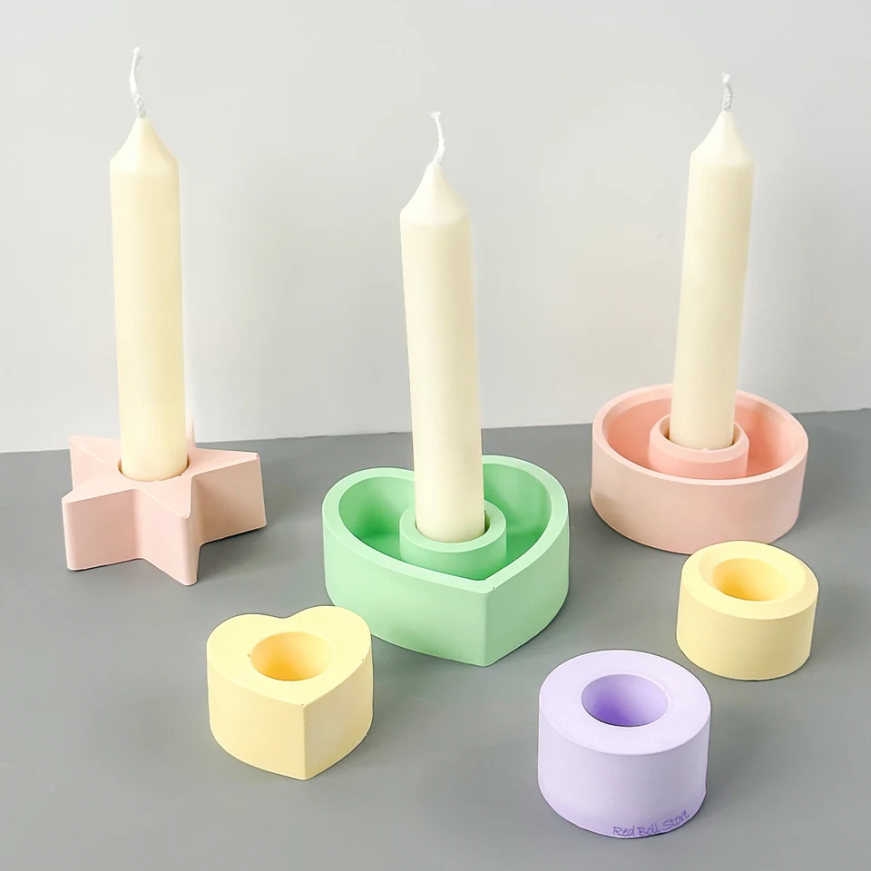 Stampo In Silicone Per Portacandele A Forma Di Casa Con Inseritore Stella - Set Per Candele Fai Da Te - Natale - 2