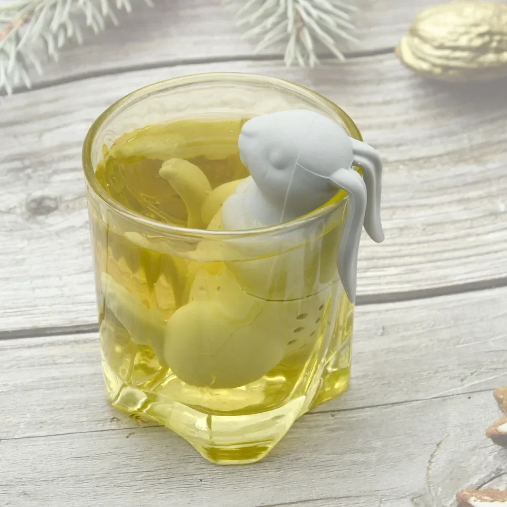 Cute Rabbit Silicone Tea Infuser Filter Strainer for Puer Tea Herb Tea Strainer Accessories Rabbit