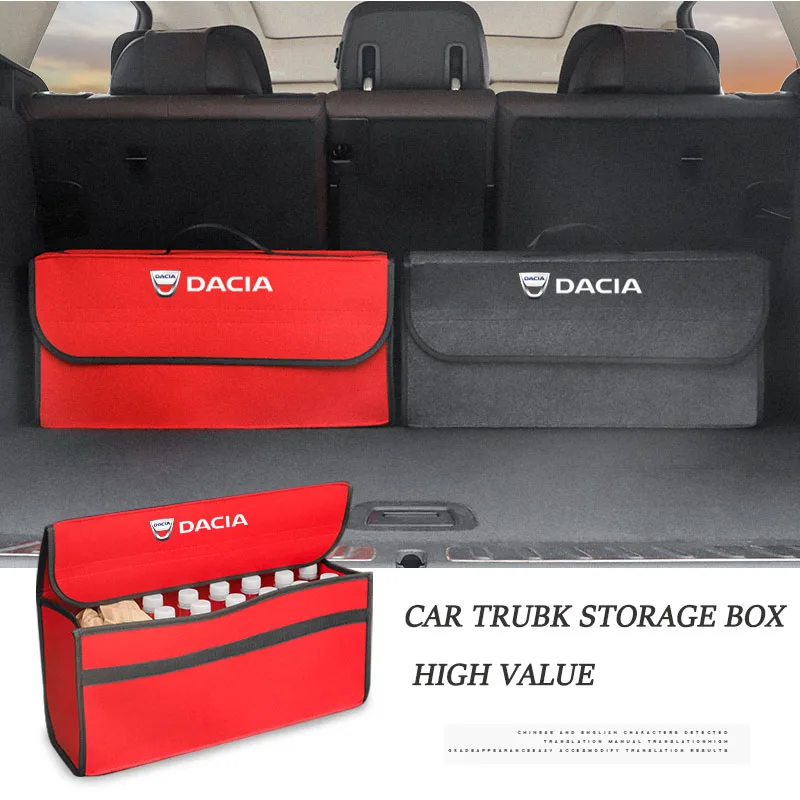 Car Trunk Storage Bag Organizer Sundries Stowing Tidying Box For Dacia