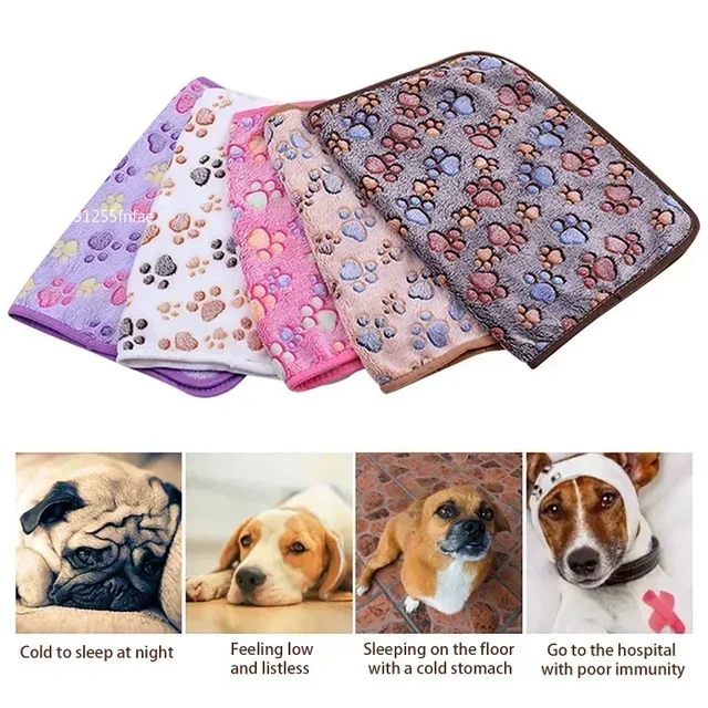 Pet Blanket Bed Mascotas Cama Perros Cachorro Soft Cute Printing Pets Fleece Sleep Mat Pad For Dogs And Cats Lovely Cushion 2