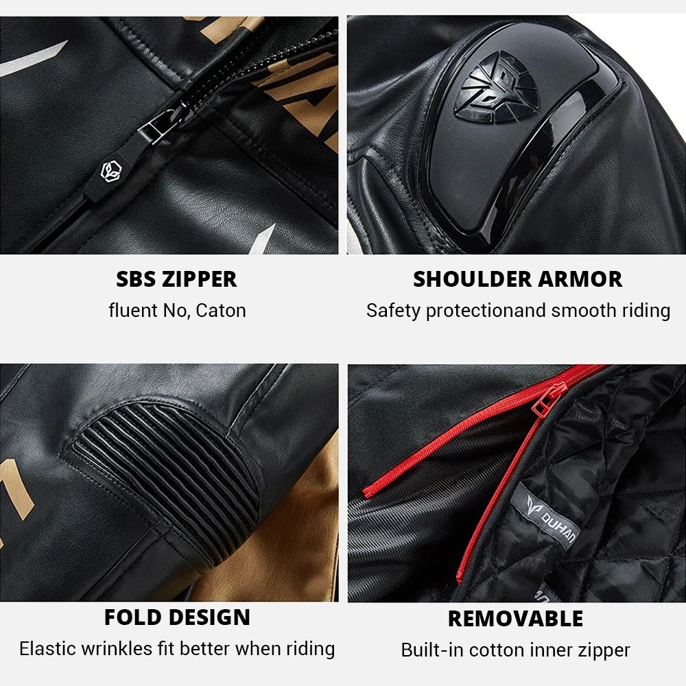 DUHAN Waterproof Motorcycle Jacket Winter Windproof