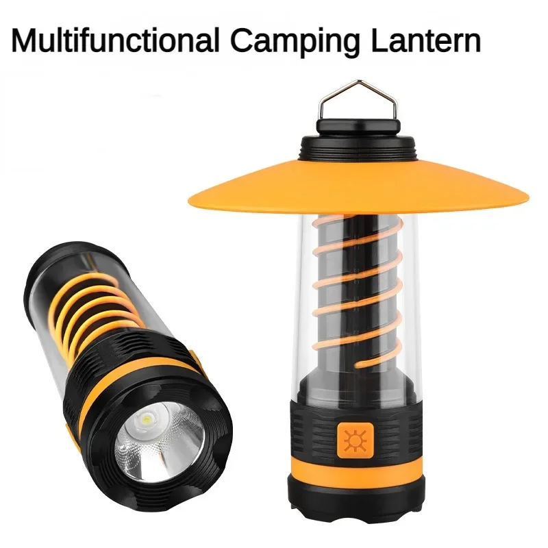 

Multifunction Camping Lantern Adjustable Ambient Tent Light USB Rechargeable LED Flashlight Outdoor Waterproof Emergency Lamp