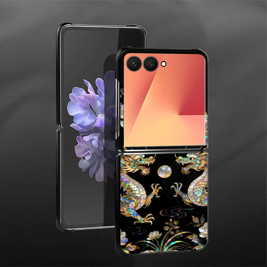 Double Dragon Pearl Art Phone Case