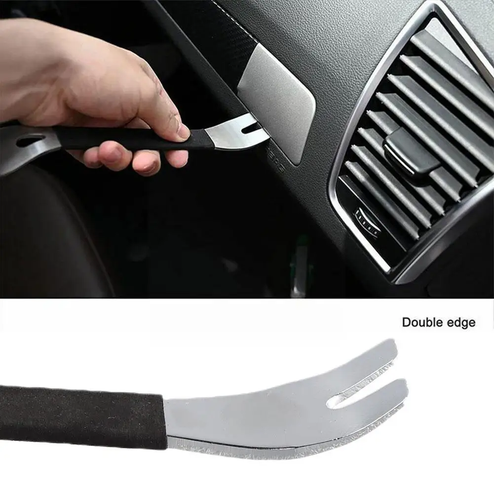

Stainless Steel Car Trim Removal Tools Durable Two-end Fastener Driver Pry Removal Tools Level Audio Door Terminal Panel L9q6